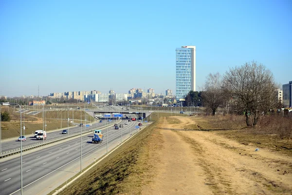 Şehrin batı tarafında şehirde Vilnius Bybass — Stok fotoğraf