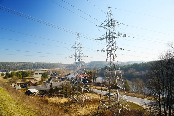 Plantas de energía eléctrica cerca de Gariunai en la ciudad de Vilna — Foto de Stock