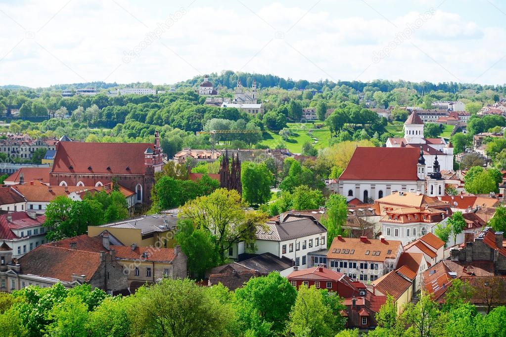 View from Gediminas castle to the old Vilnius