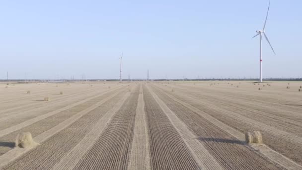 Mykolaiv ウクライナ 2020 空中からの風力タービン 環境と再生可能エネルギー ドローン撮影 — ストック動画