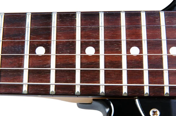 Beyaz arkaplanda elektro gitar — Stok fotoğraf