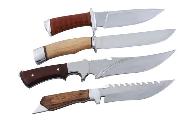 Cuchillos aislados sobre fondo blanco Imagen de stock