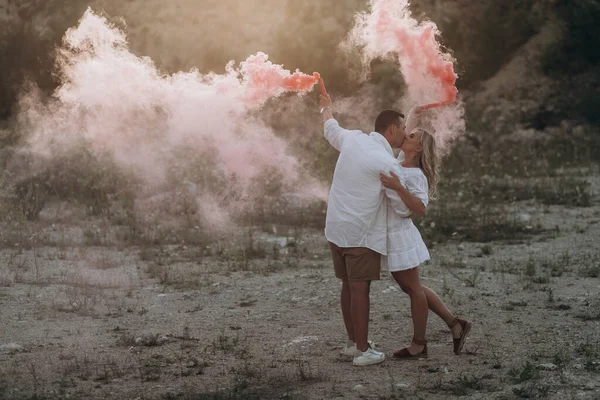 Kön Avslöjar Fest Framtida Föräldrar Kommer Att Veta Pojke Eller — Stockfoto