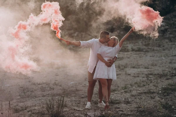 Kön Avslöjar Fest Framtida Föräldrar Kommer Att Veta Pojke Eller — Stockfoto