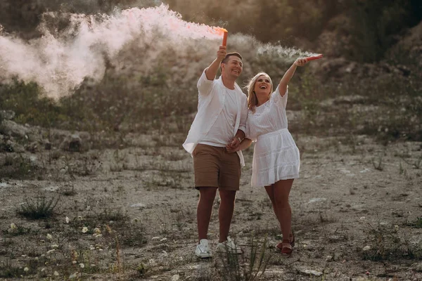 Kön Avslöjar Fest Framtida Föräldrar Kommer Att Veta Pojke Eller — Stockfoto