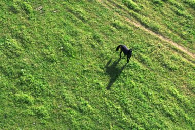 balondan, Ermenistan üzerinde doğrudan shot at ve onun gölge alan üzerinde göster