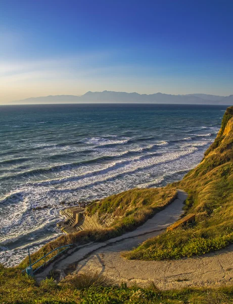 Logas beach, Peroulades village, Korfu, Görögország — Stock Fotó