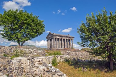 Ancient Garni temple complex. Armenia clipart