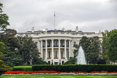 Washington Dc ABD White House güney revağı ve Güney çim