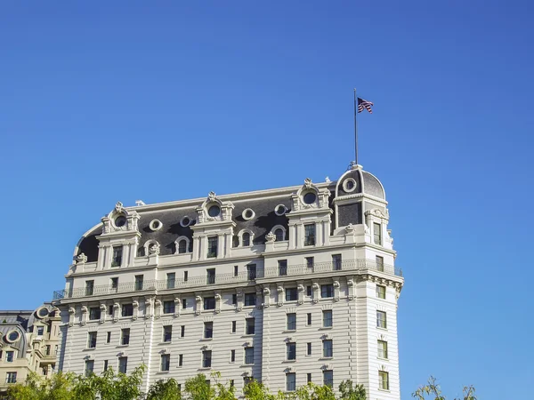 Washington DC, EE.UU. - 20 de octubre de 2007: Mirando hacia el histórico Willard Inter Continental Hotel — Foto de Stock