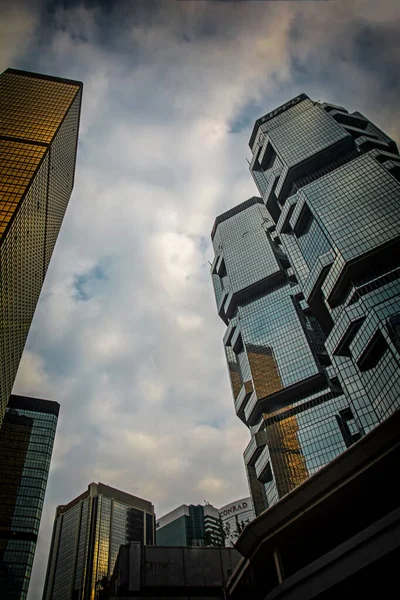 Hong Kong China Fevereiro 2014 Skyline Com Torres Lippo Centre — Fotografia de Stock