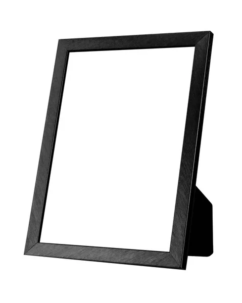 Quadro Vertical Branco Preto Com Suporte Preto Para Fotografias Isoladas — Fotografia de Stock