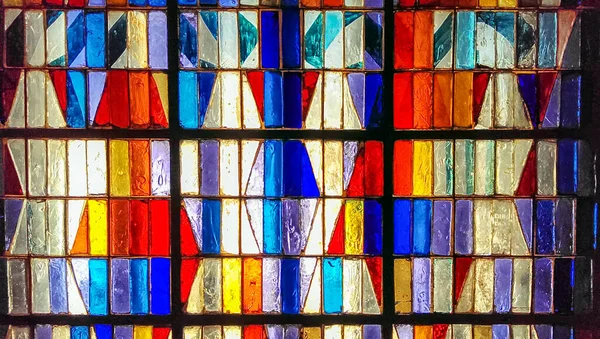 Colorido Fondo Abstracto Vidrieras Piezas Medievales Aleatorias Patrón Vidrio Con —  Fotos de Stock