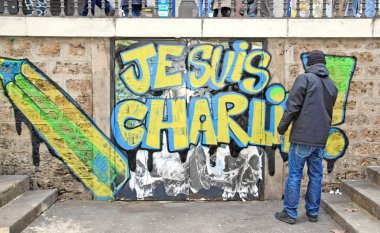 Ben Charlie değilim: bir Fransız sanatçı cevabını Ocak, 2015 yılında kabul edilen terör eylemlerinin (Paris Fransa)