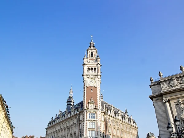 Great clock of Lille, place of the Opera (North France) — Stock Photo, Image