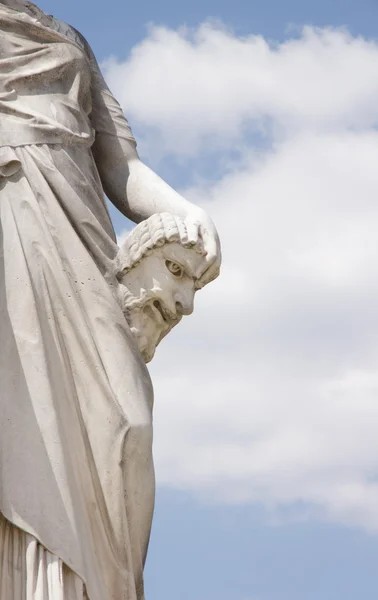 Maske "Komödie", Detail der Statue des toussaint j roux tausend achthundertsechsunddreißig / achthundertachtzigtausend. — Stockfoto