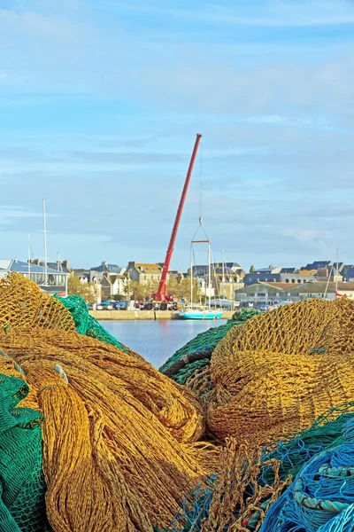 St Malo, mellan trådarna i fiskehamnen (Brittany France) — Stockfoto