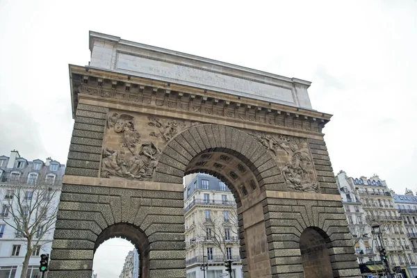 Porte Saint Martin (Paříž Francie) — Stock fotografie