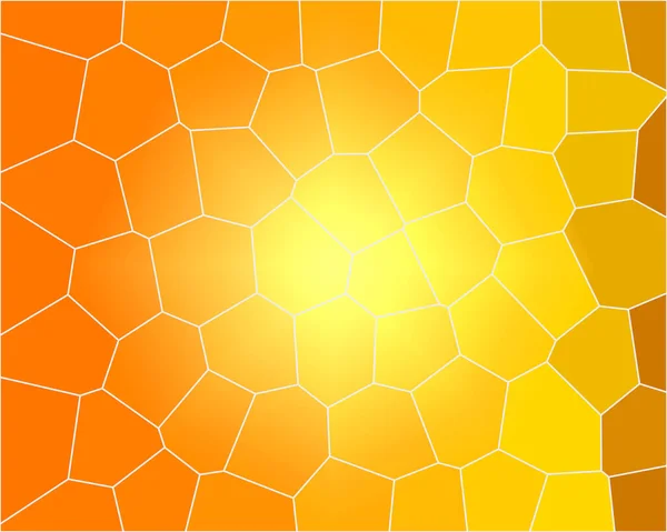 Geel Oranje Achtergrond Met Honingraat Bij Illustratie Closeup — Stockfoto