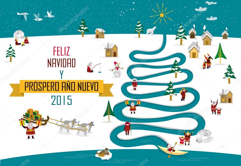 Eskimos New year Christmas 2015 (Spanish Text)