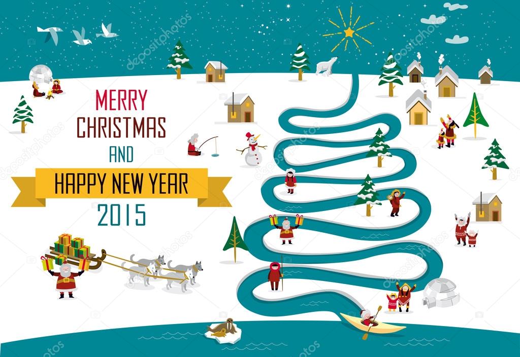 Eskimos New year Christmas 2015 (English Text)