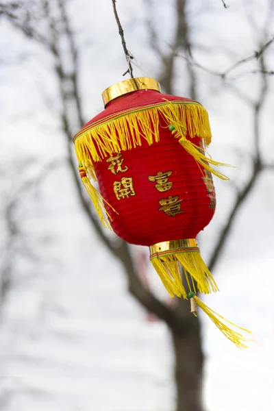 Lanterna de papel chinês vermelho — Fotografia de Stock