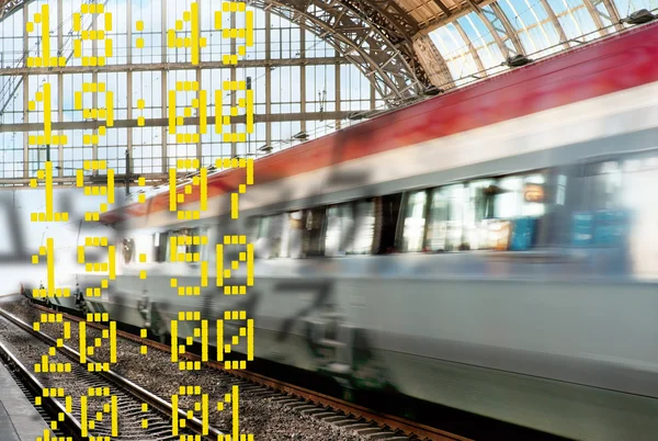 Train in blurred motion — Stock Photo, Image