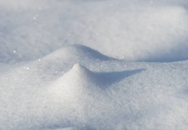 Sprankelende Onaangeroerde Sneeuw Oppervlak Met Schaduwen Heldere Zonnige Winterdag — Stockfoto