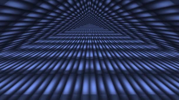 シームレスな滑らかな動きと青のトンネルの3D幻想 — ストック動画