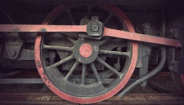 Wiel van oude locomotief — Stockfoto