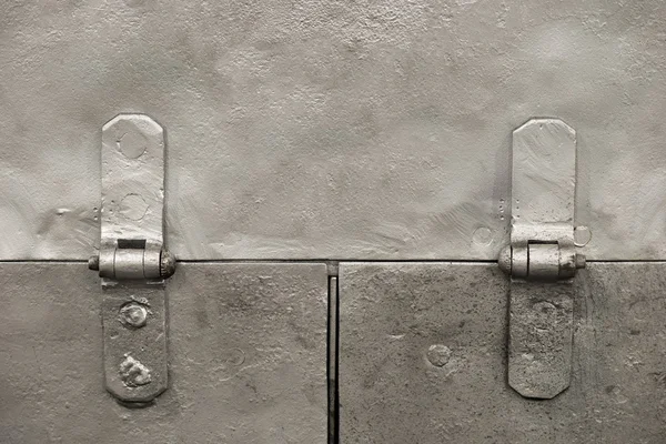 Metal background with hinges — Stock Photo, Image