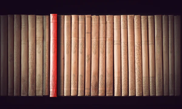 Rangée de livres vintage — Photo