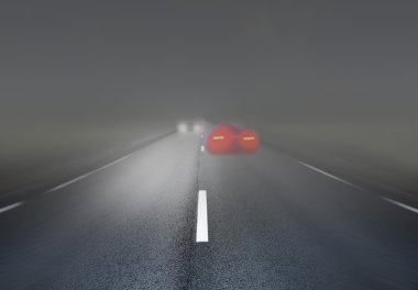 asfalt yol, gece