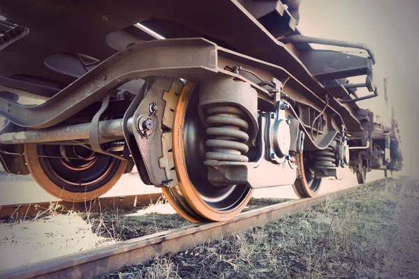 Vintage tren tekerlek — Stok fotoğraf