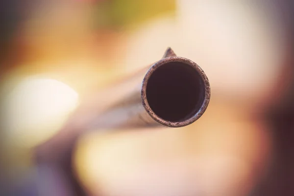 Barrel of vintage shotgun — Stock Photo, Image