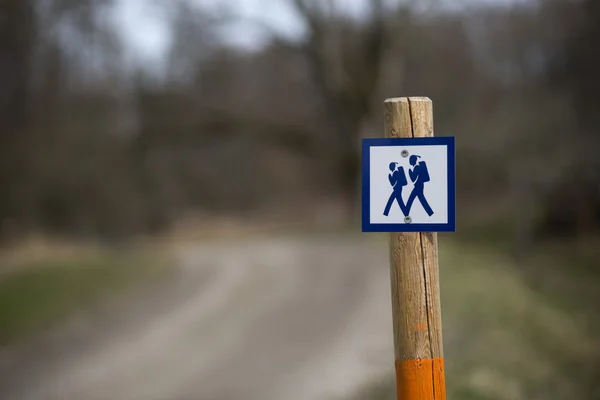 Sign for walking path — Stock Photo, Image