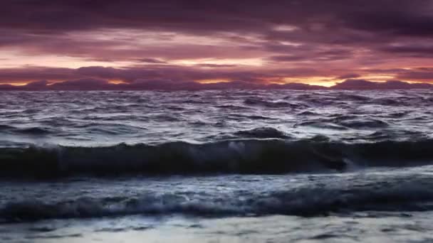 Onde nel mare tempestoso — Video Stock