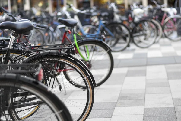 Parked bicycles — Stock Photo, Image