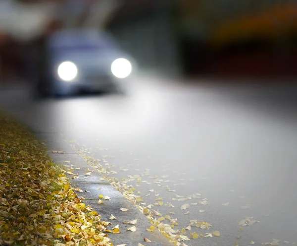 Auto in de herfst — Stockfoto