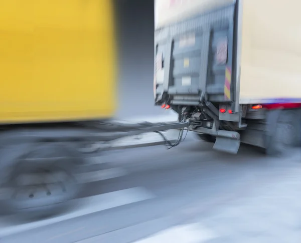 Trailer attached to truck — Stock Photo, Image