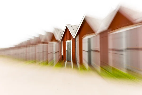 Row of boat houses — Stock Photo, Image