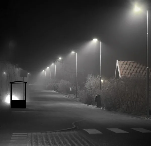 Suburban bus stop — Stock Photo, Image