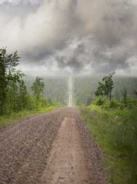 düz dar toprak yol