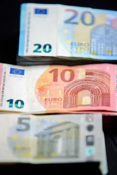 Monnaie européenne billets en euros — Photo