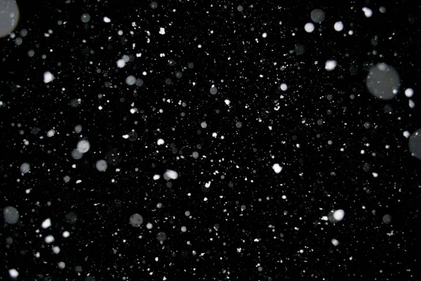 Fotografie Unei Zăpadă Densă Care Cade Noaptea Fundal Frumos — Fotografie, imagine de stoc