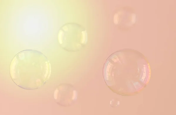 多色石鹸泡の写真 創造的な背景 選択的焦点 トーン画像 — ストック写真
