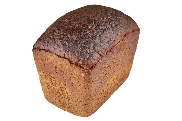 Dunkler Roggen Frisch Gebackenes Brot Isoliert Auf Weißem Hintergrund — Stockfoto