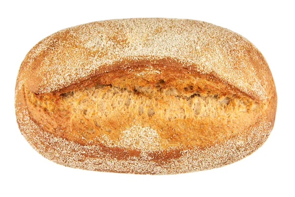 Čerstvě Upečený Celý Bílý Chléb Izolovaný Bílém Pozadí Stock Obrázky