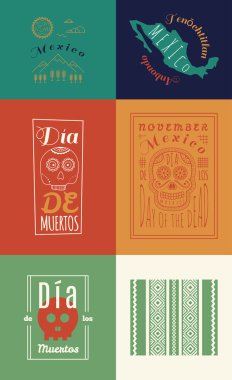 Mexican set Insignias clipart