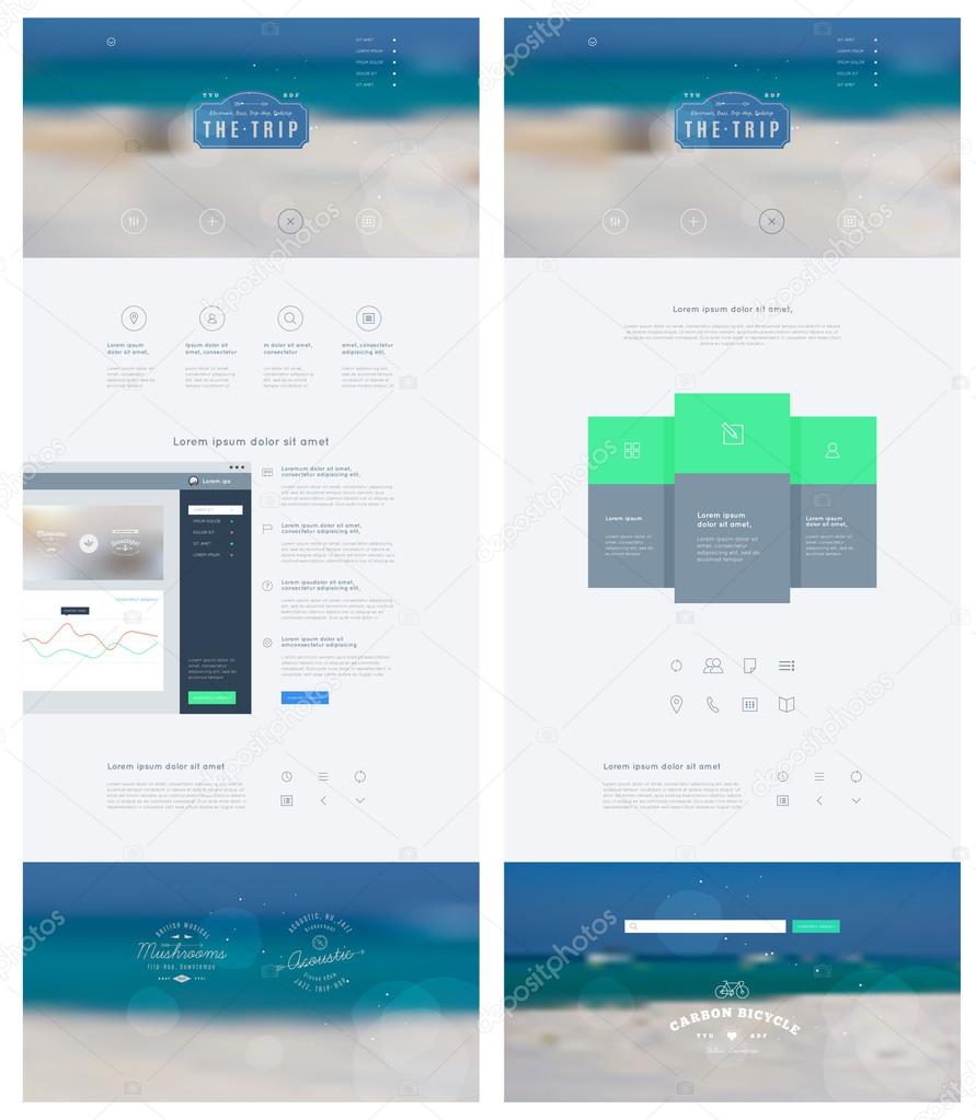 Landing page in flat style